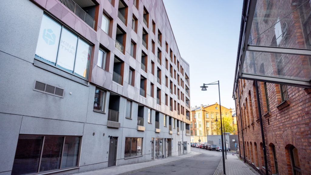 Studentboende Kopparhusen, fotograferad från Södragrytsgatan 5.